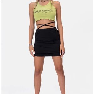 adika black scrunched skirt